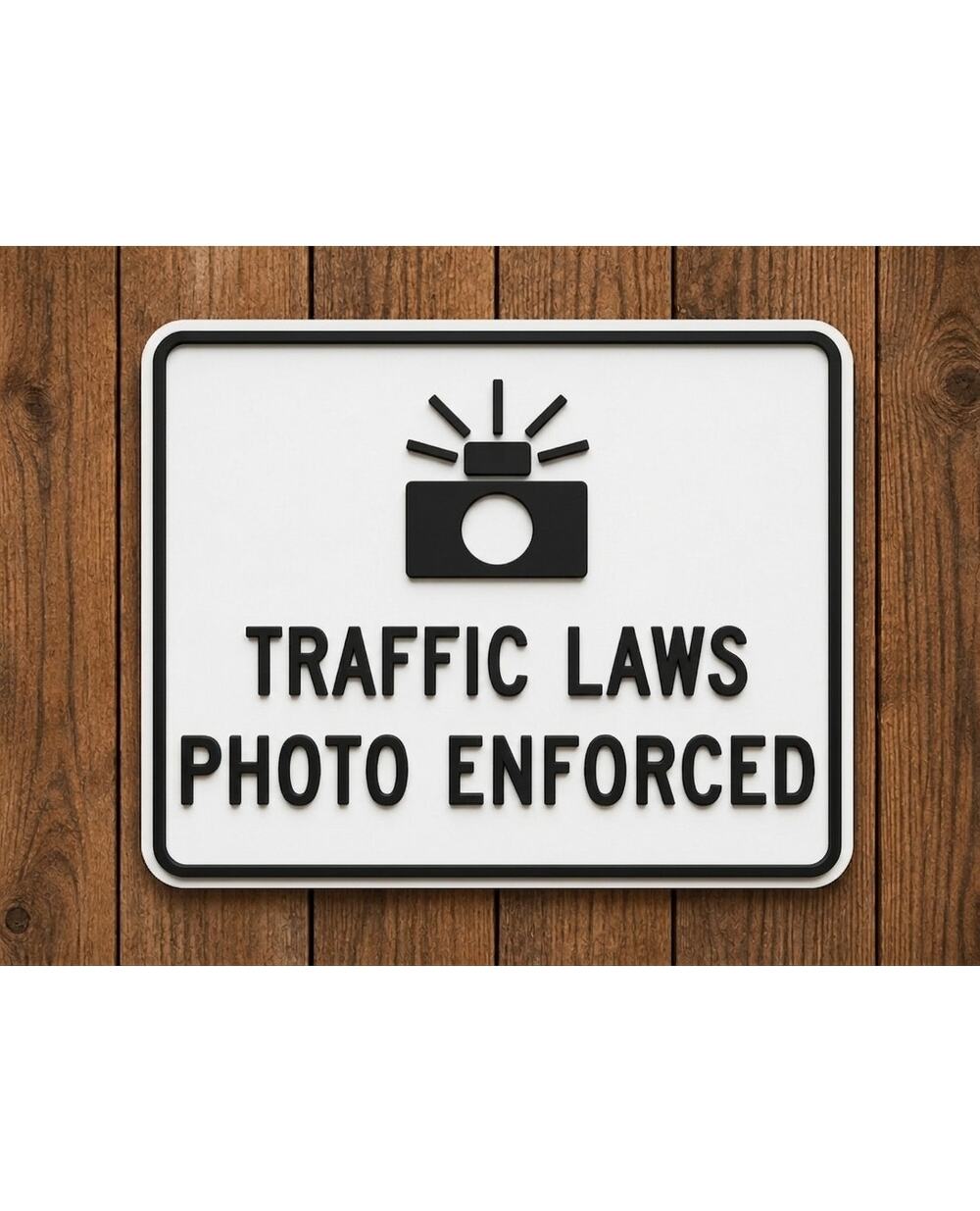 Traffic Laws Photo Enforced Road Sign Travel Highway Freeway Interstate Street